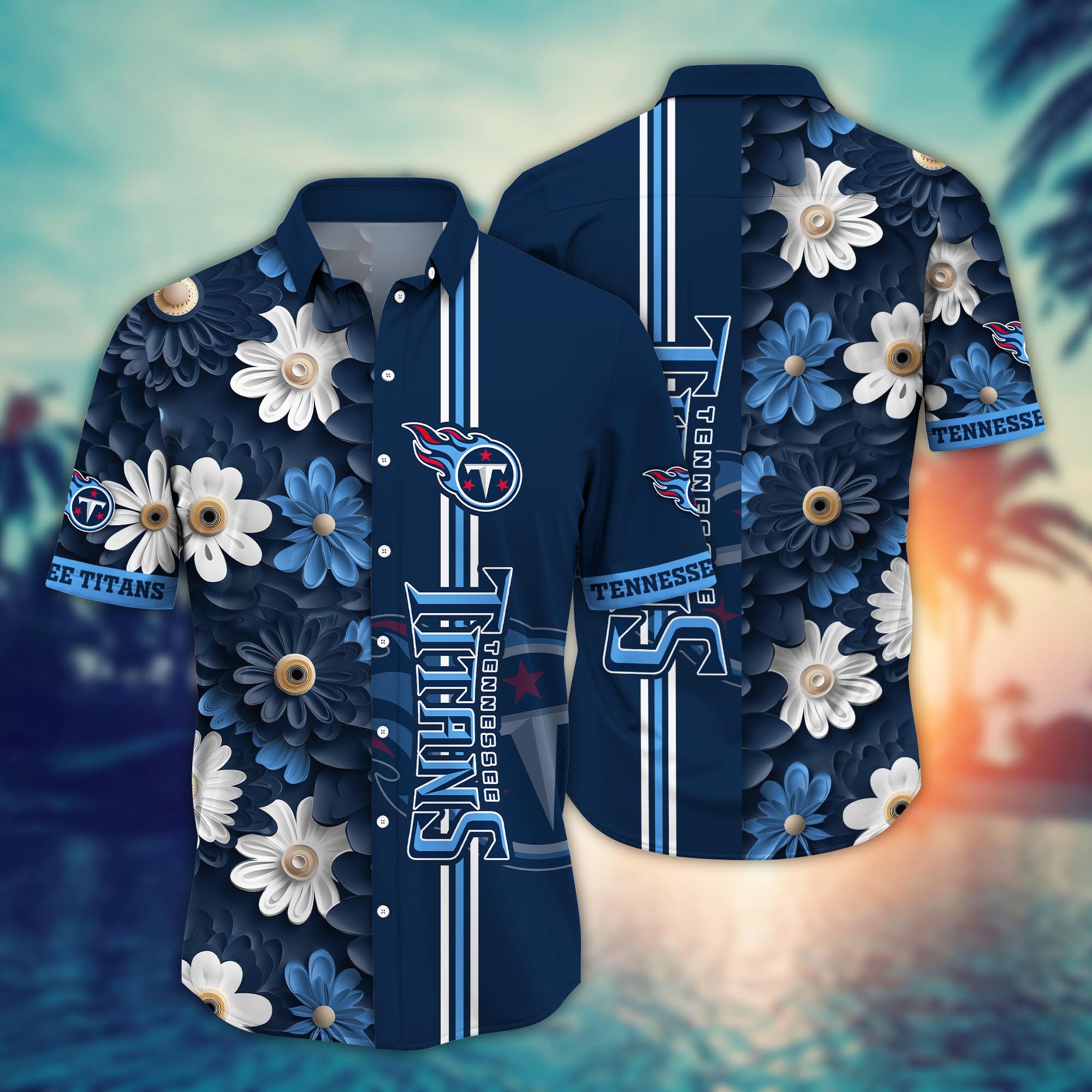 Tennessee Titans Ocean Breeze Hawaiian Shirt