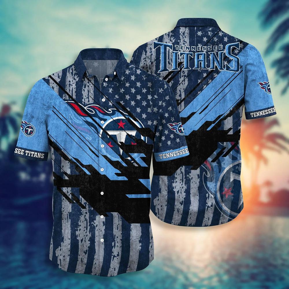 Tennessee Titans Patriot Wave Hawaiian Shirt