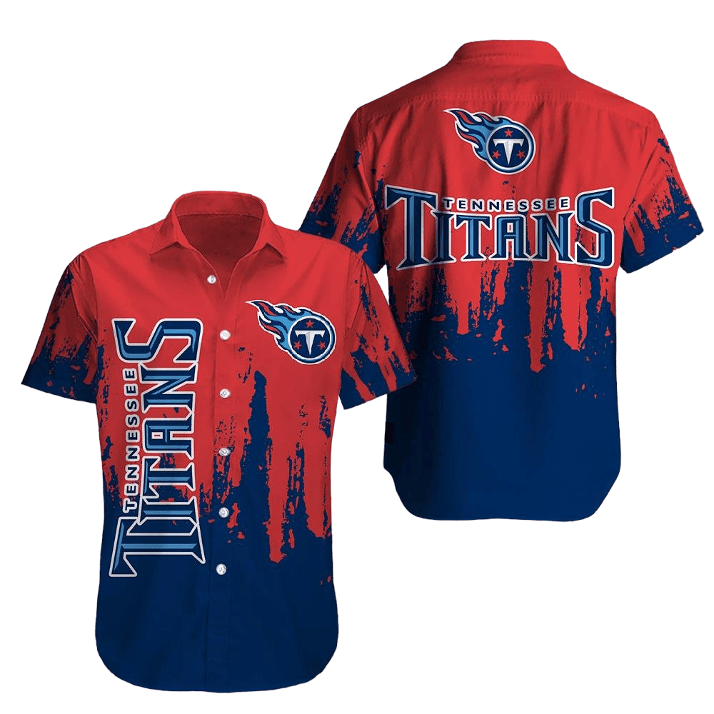 Tennessee Titans Red Zone Splash Hawaiian Shirt