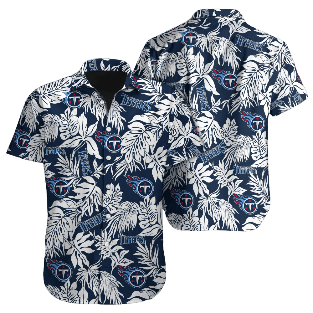 Tennessee Titans Tropical Foliage Hawaiian Shirt