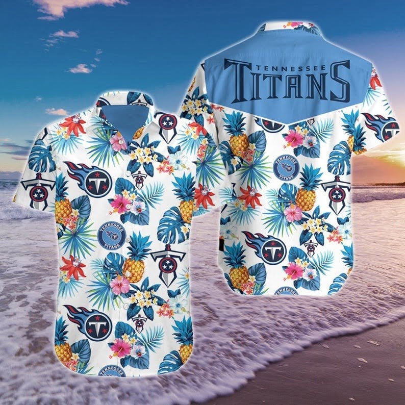 Tennessee Titans Tropical Pineapple Hawaiian Shirt