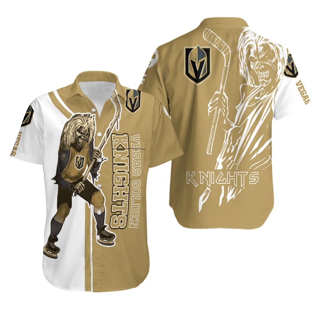 Vegas Golden Knights Fierce Warrior Hawaiian Shirt