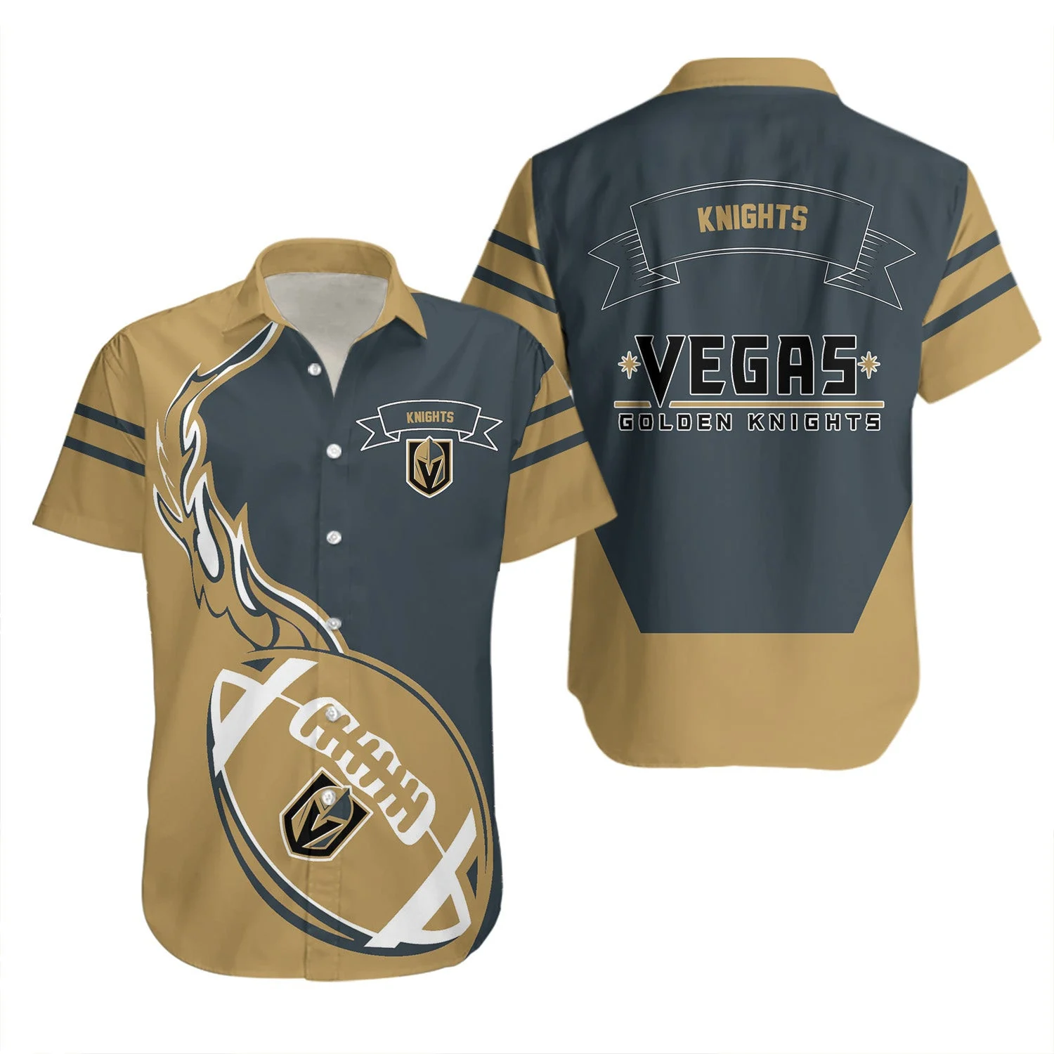 Vegas Golden Knights Gridiron Glory Hawaiian Shirt