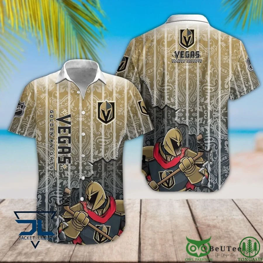 Vegas Golden Knights Regal Warrior Hawaiian Shirt