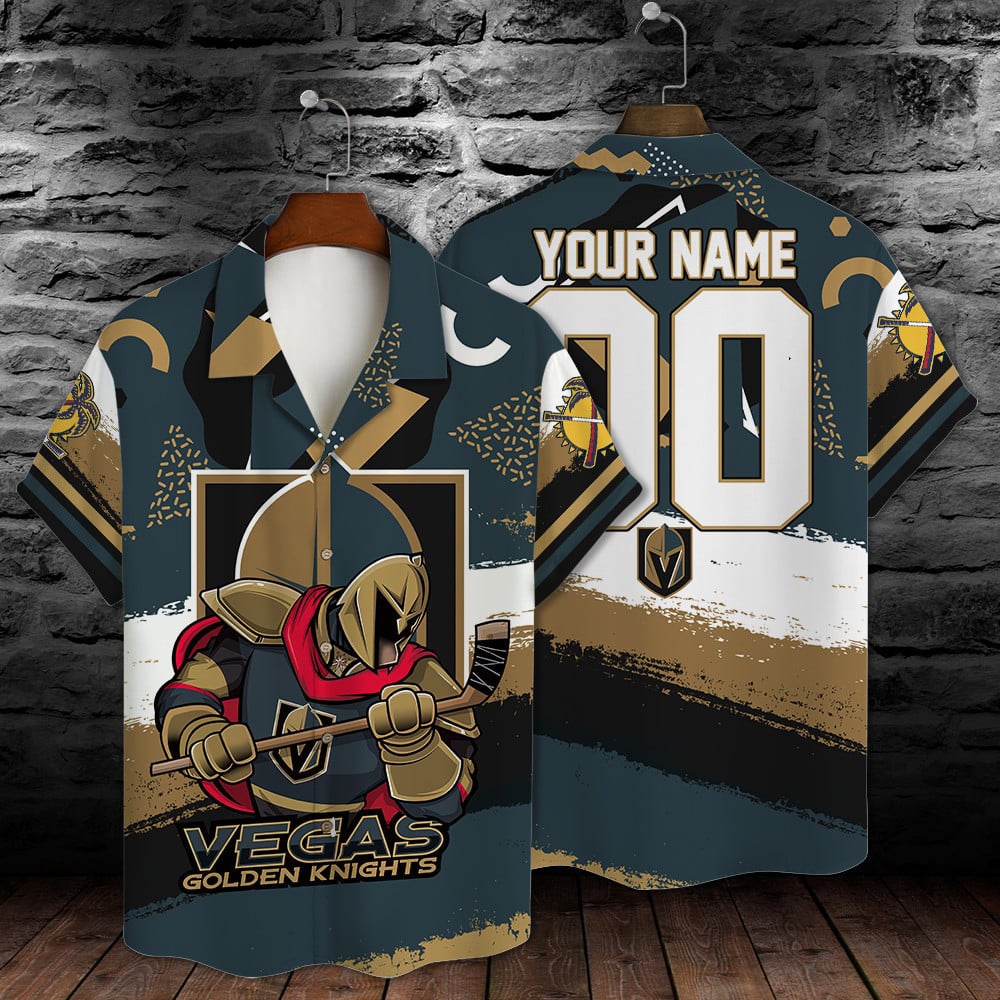 Vegas Golden Knights Warrior Spirit Custom Hawaiian Shirt