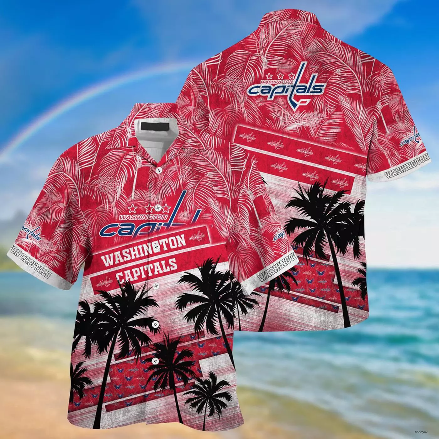 Washington Capitals Coastal Paradise Hawaiian Shirt