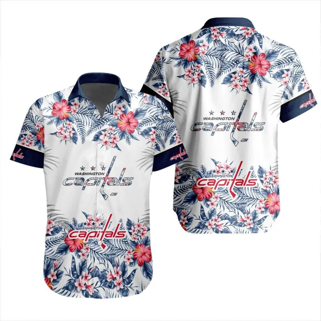 Washington Capitals Floral Paradise Hawaiian Shirt