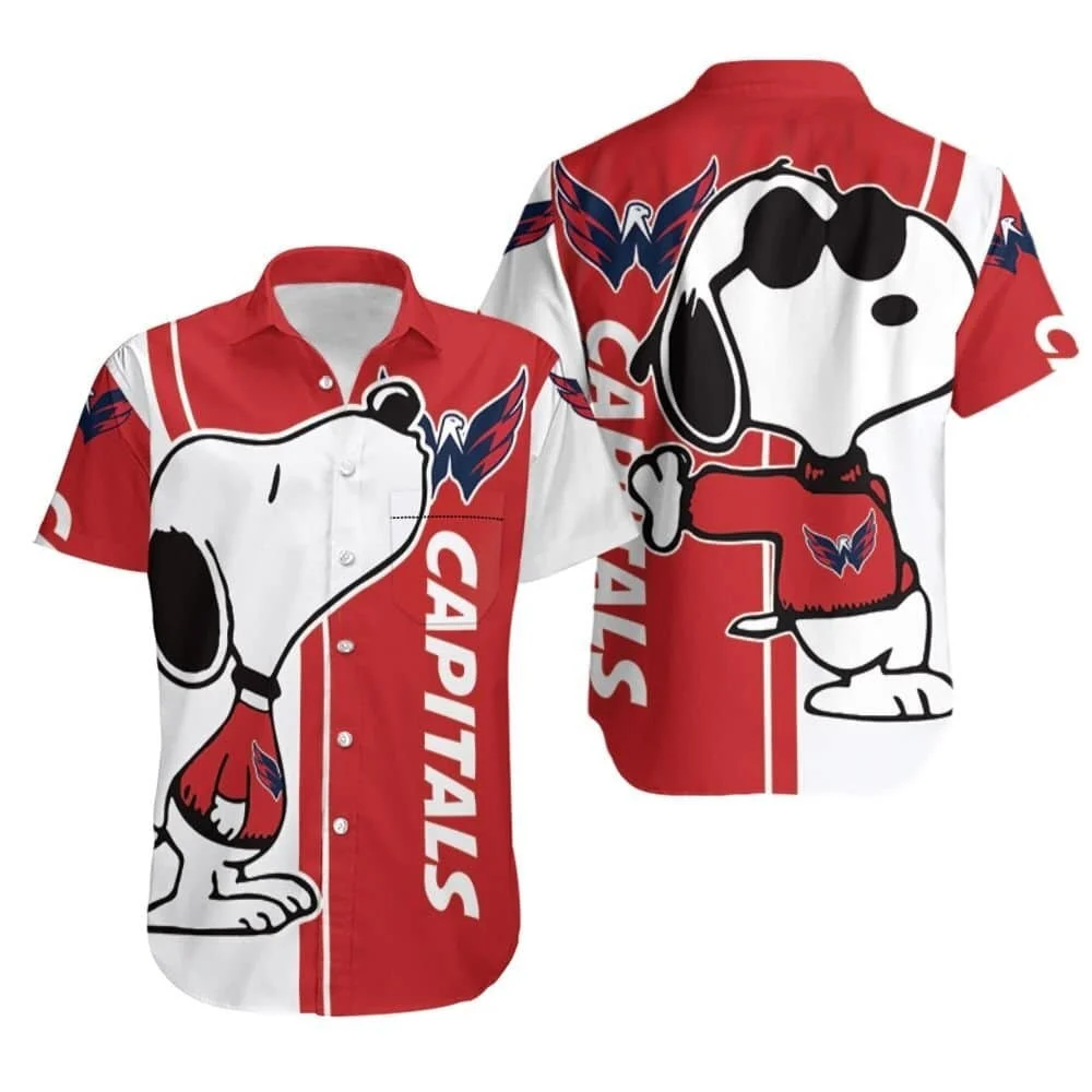 Washington Capitals Snoopy Style Hawaiian Shirt