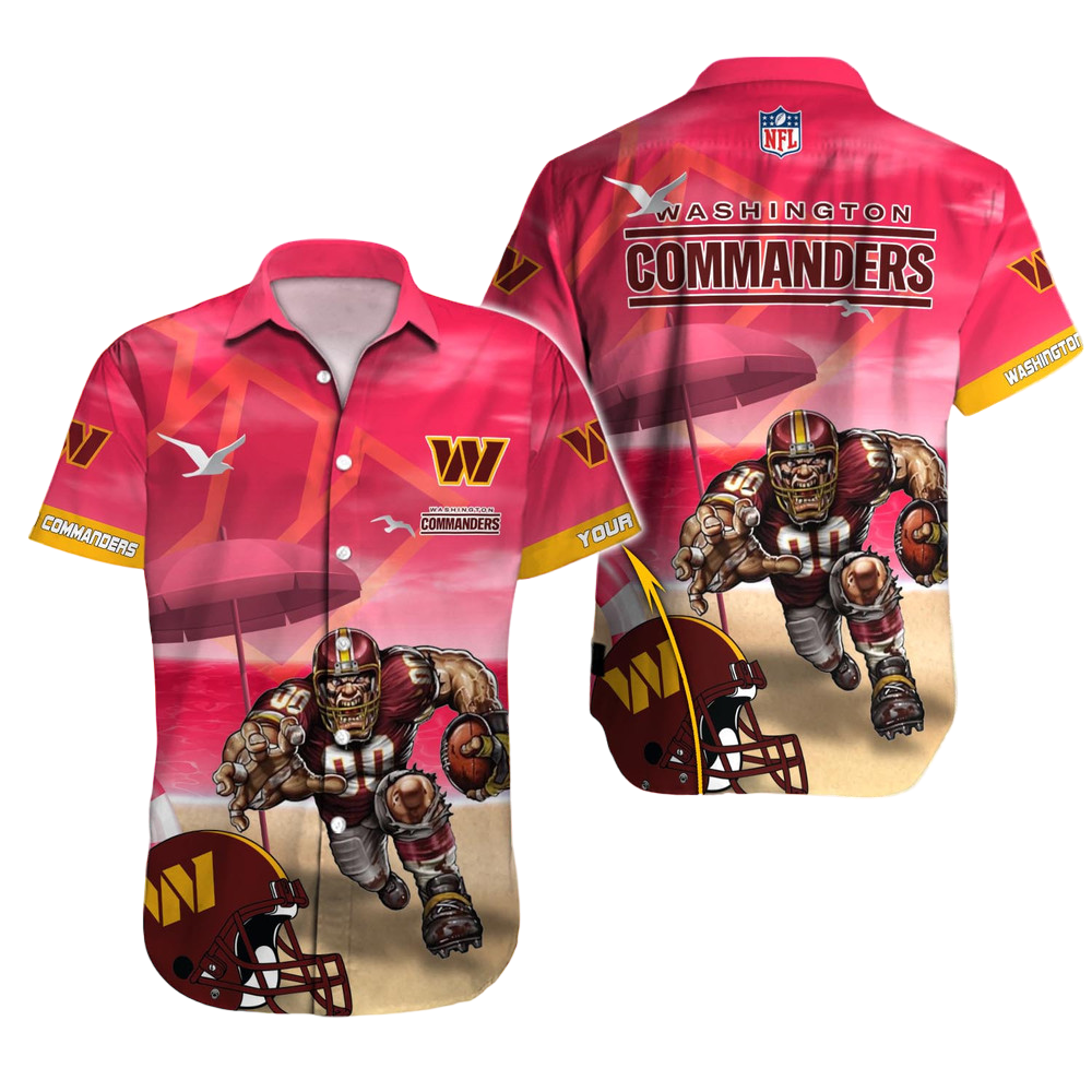 Washington Commanders Gridiron Warrior Hawaiian Shirt