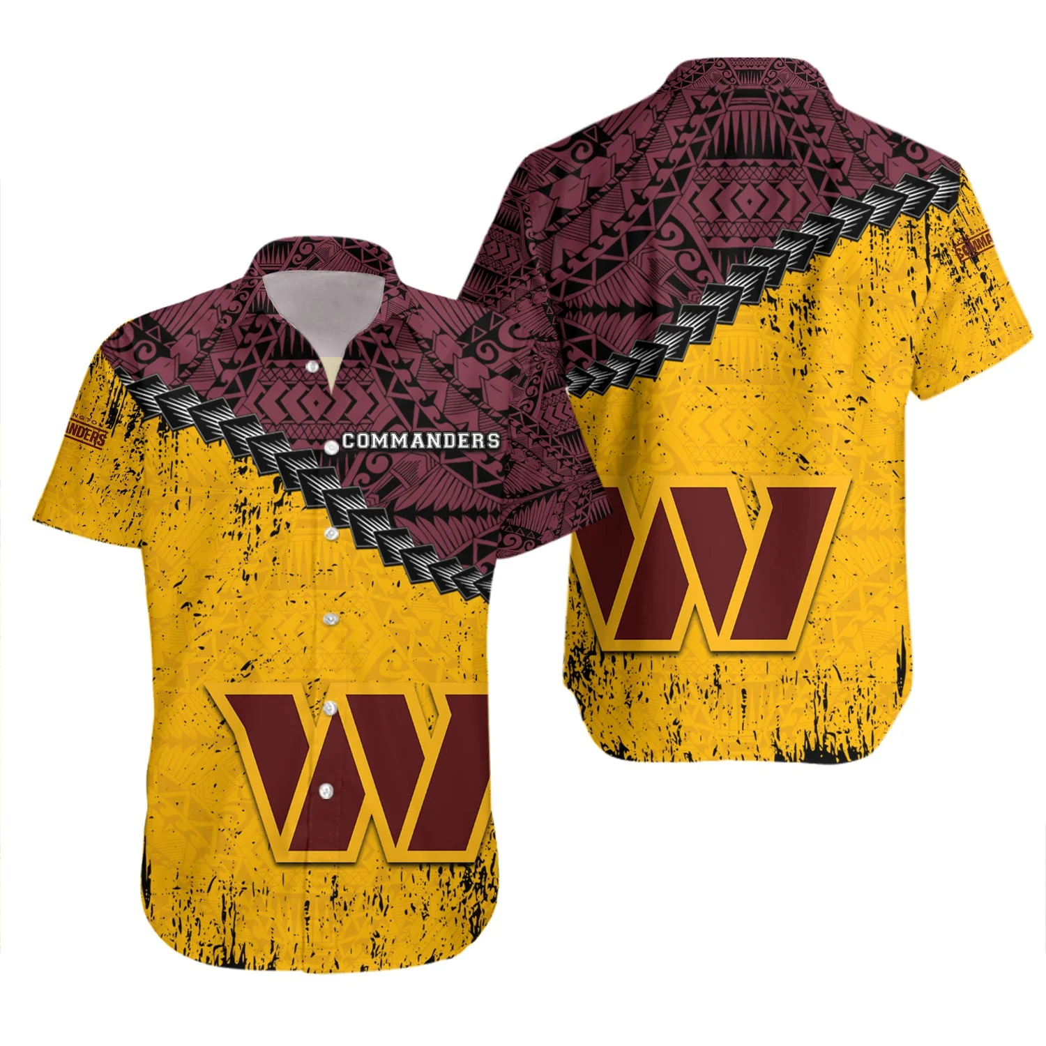 Washington Commanders Tribal Spirit Hawaiian Shirt