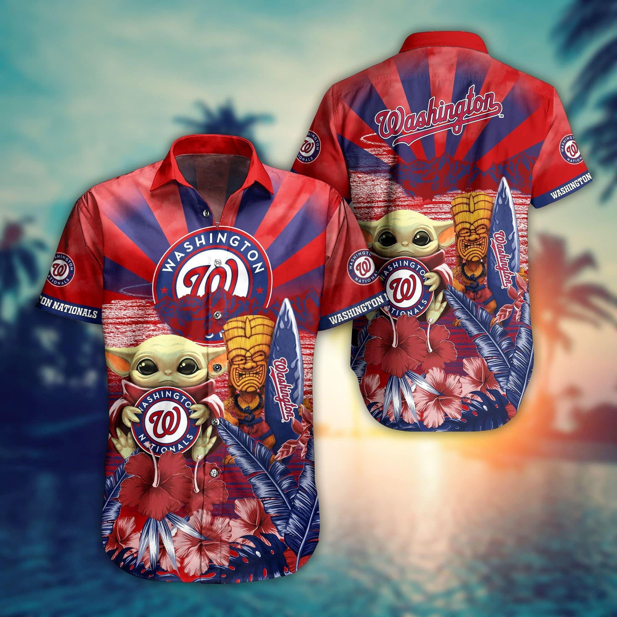 Washington Nationals Baby Yoda Hawaiian Shirt