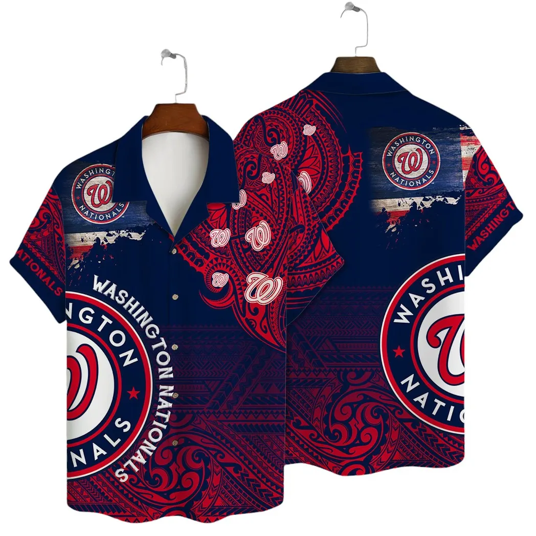 Washington Nationals Beachfront Bliss Hawaiian Shirt