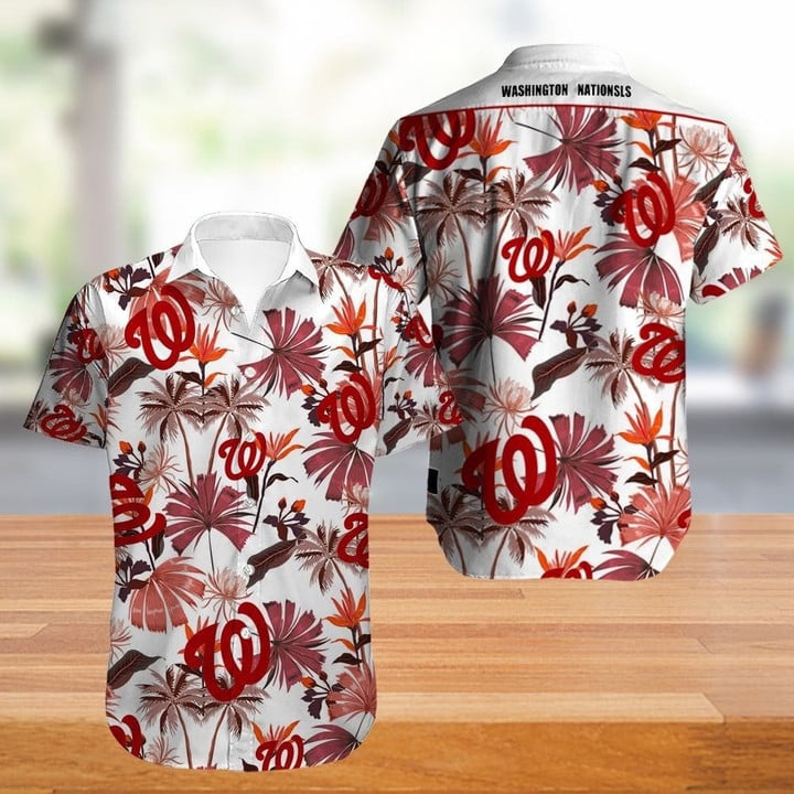 Washington Nationals Sunset Waves Hawaiian Shirt