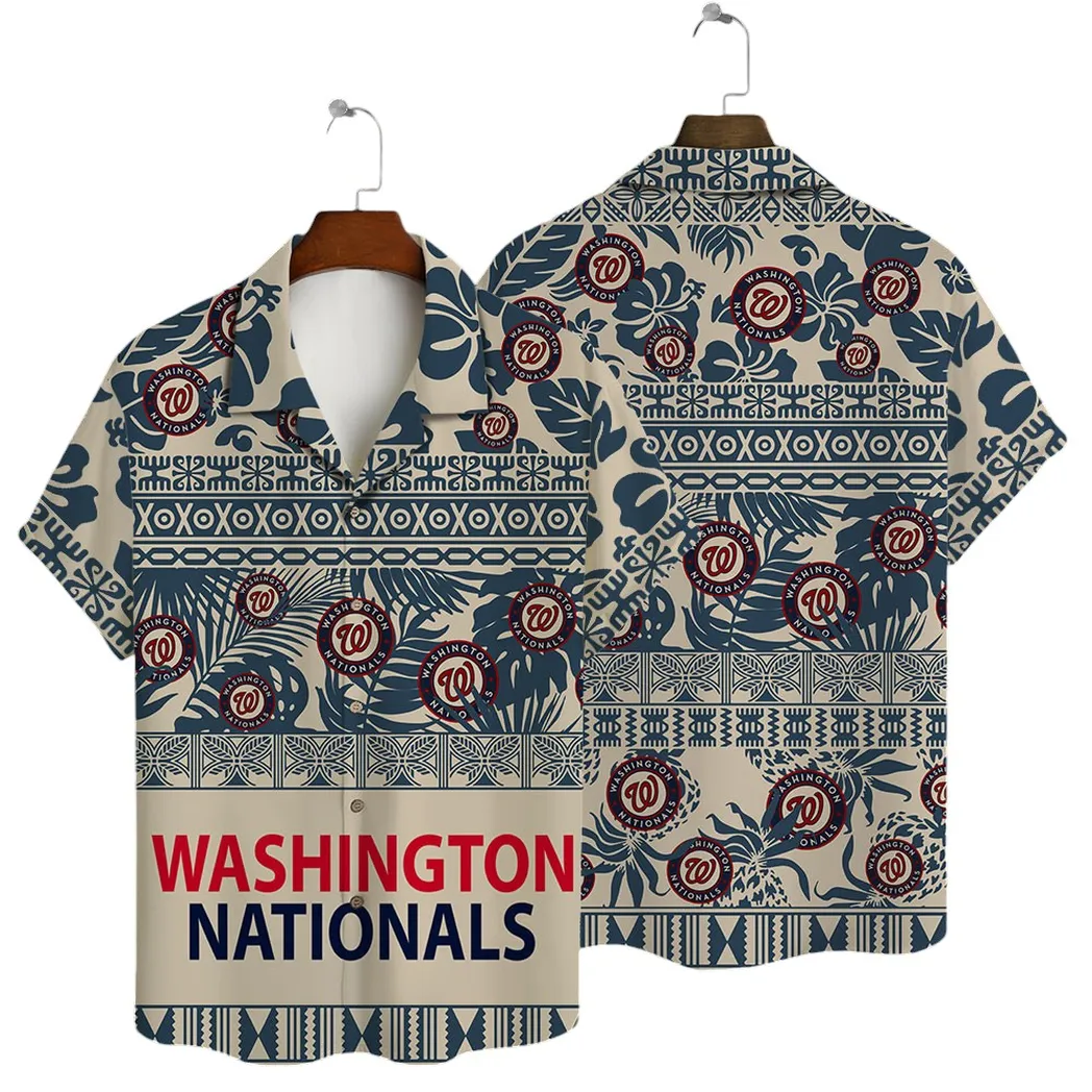 Washington Nationals Tropical Horizon Hawaiian Shirt