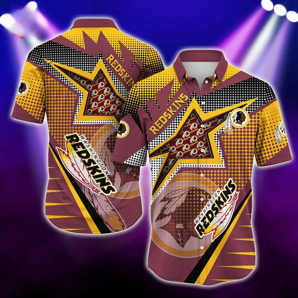 Washington Redskins All-Star Burst Hawaiian Shirt