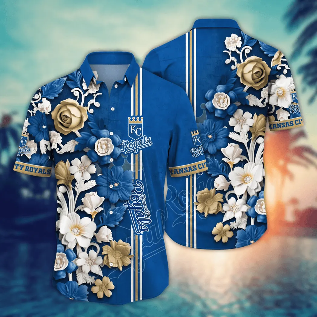 Kansas City Royals Royal Floral Hawaiian Shirt