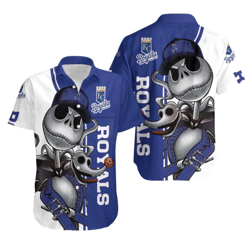 Kansas City Royals Skeleton Baseball Hawaiian Shirt