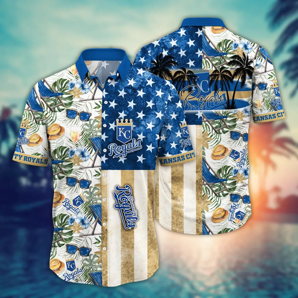 Kansas City Royals Stars & Stripes Beach Hawaiian Shirt
