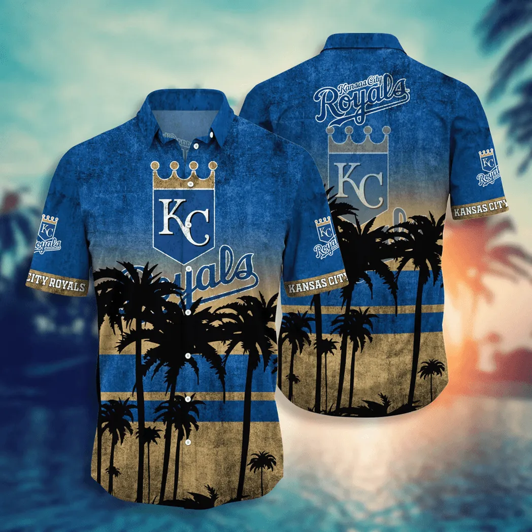 Kansas City Royals Sunset Palms Hawaiian Shirt