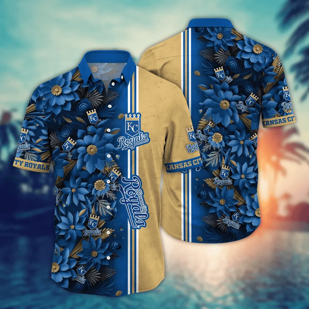 Kansas City Royals Tropical Floral Fusion Hawaiian Shirt