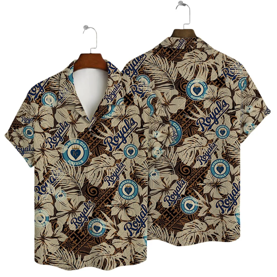 Kansas City Royals Tropical Hearts Hawaiian Shirt