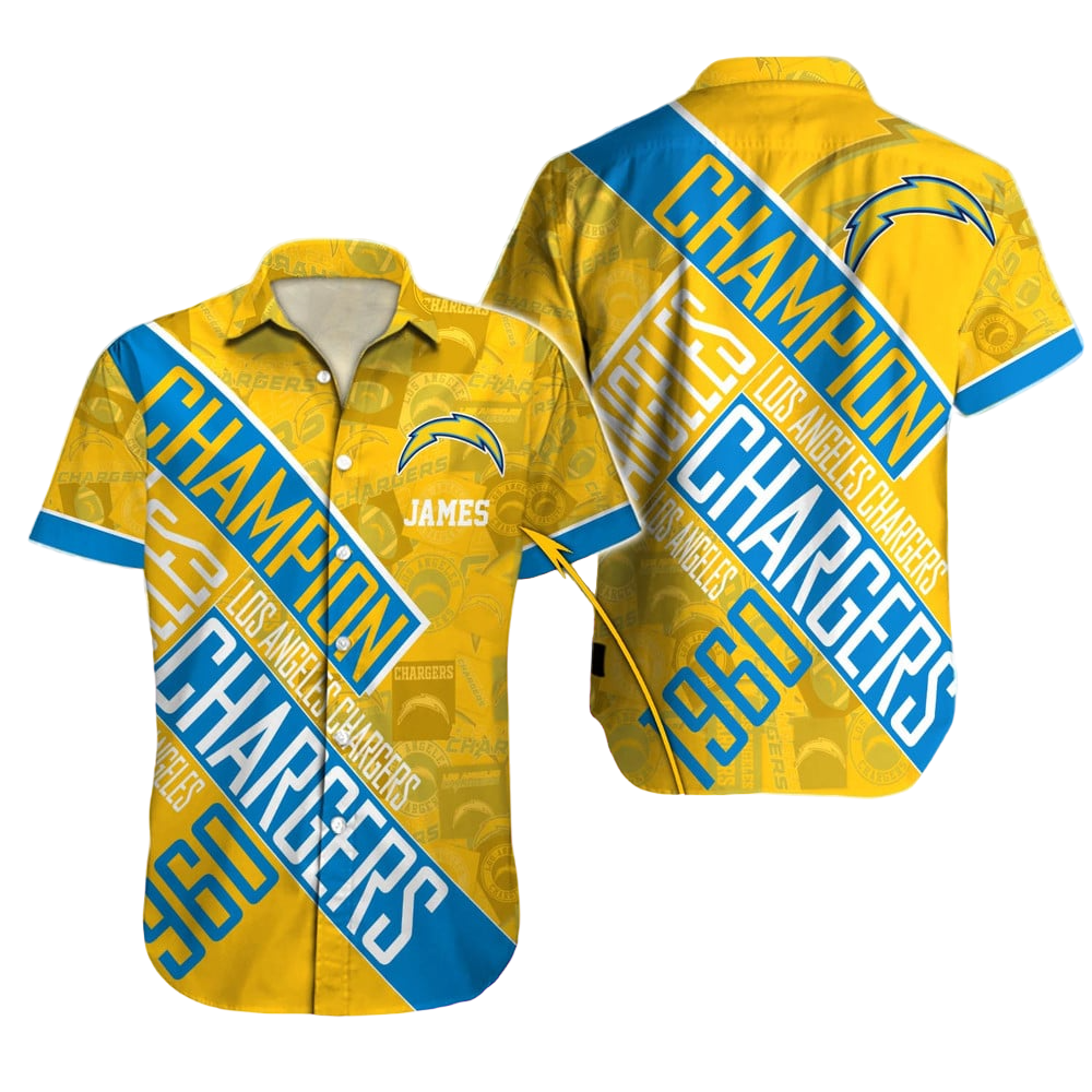 Los Angeles Chargers Champion Legacy Hawaiian Shirt