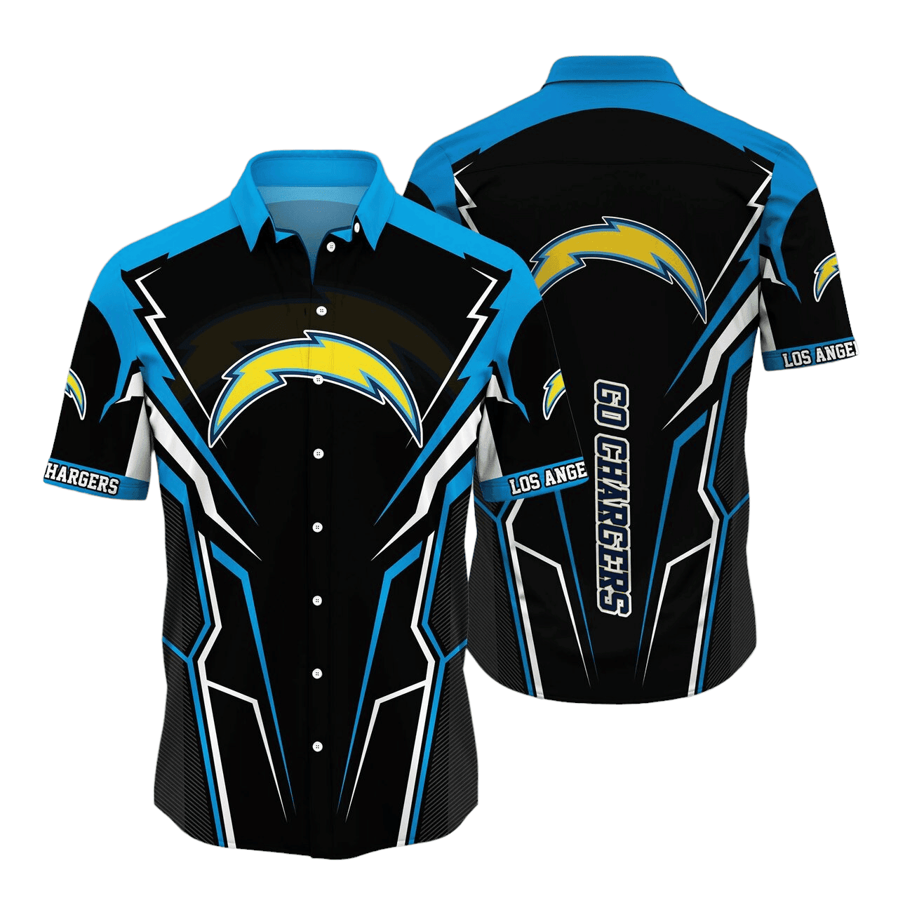 Los Angeles Chargers Electric Surge Hawaiian Shirt