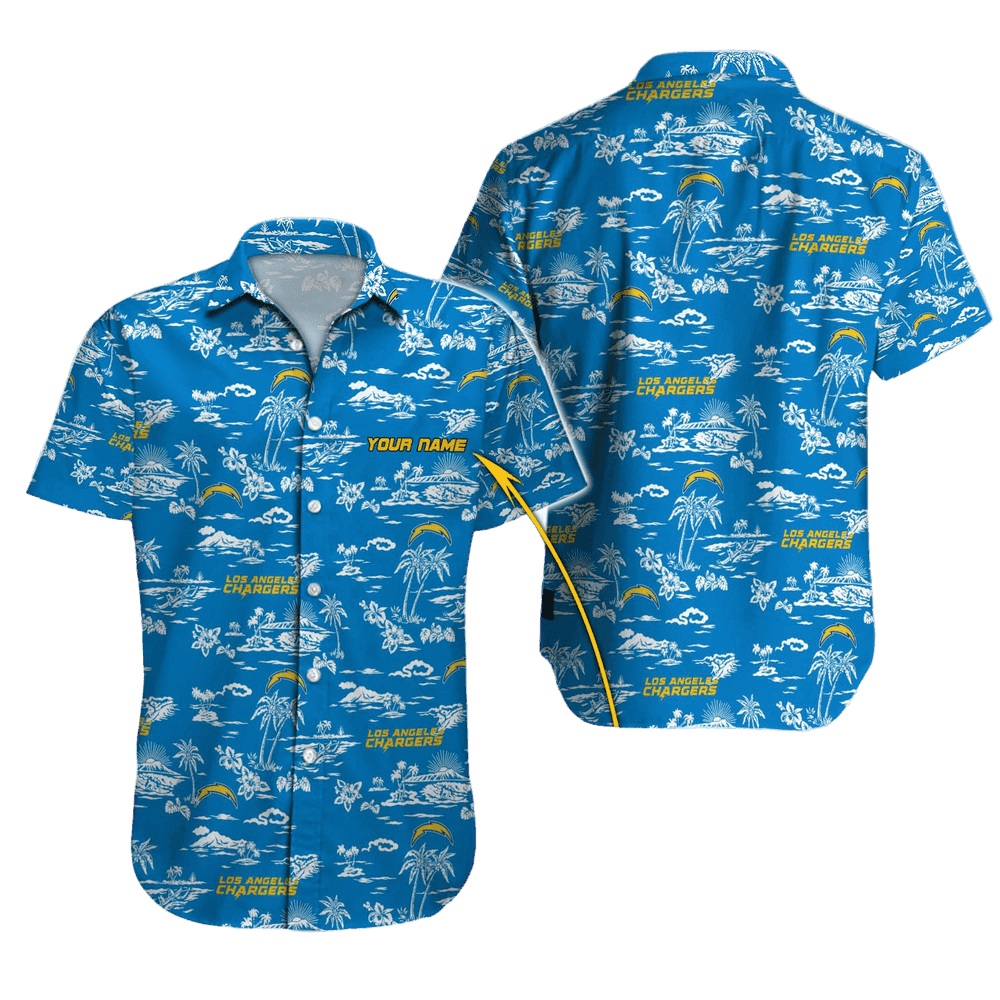 Los Angeles Chargers Island Vibes Hawaiian Shirt