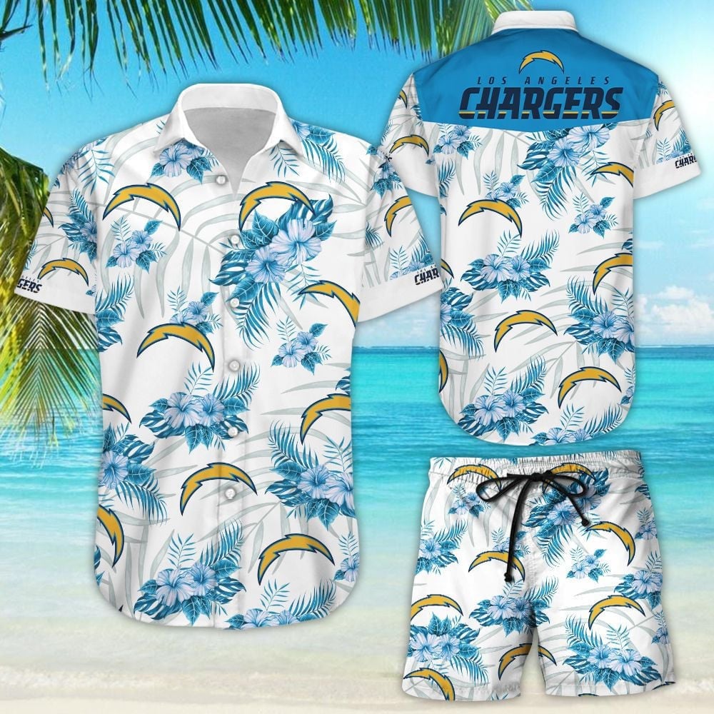 Los Angeles Chargers Ocean Breeze Hawaiian Shirt