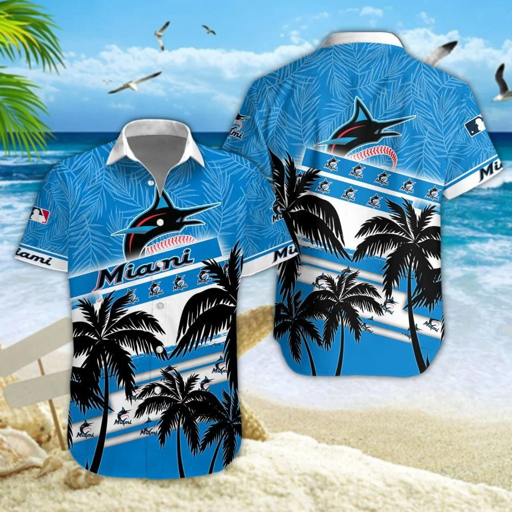 Miami Marlins Ocean Breeze Hawaiian Shirt