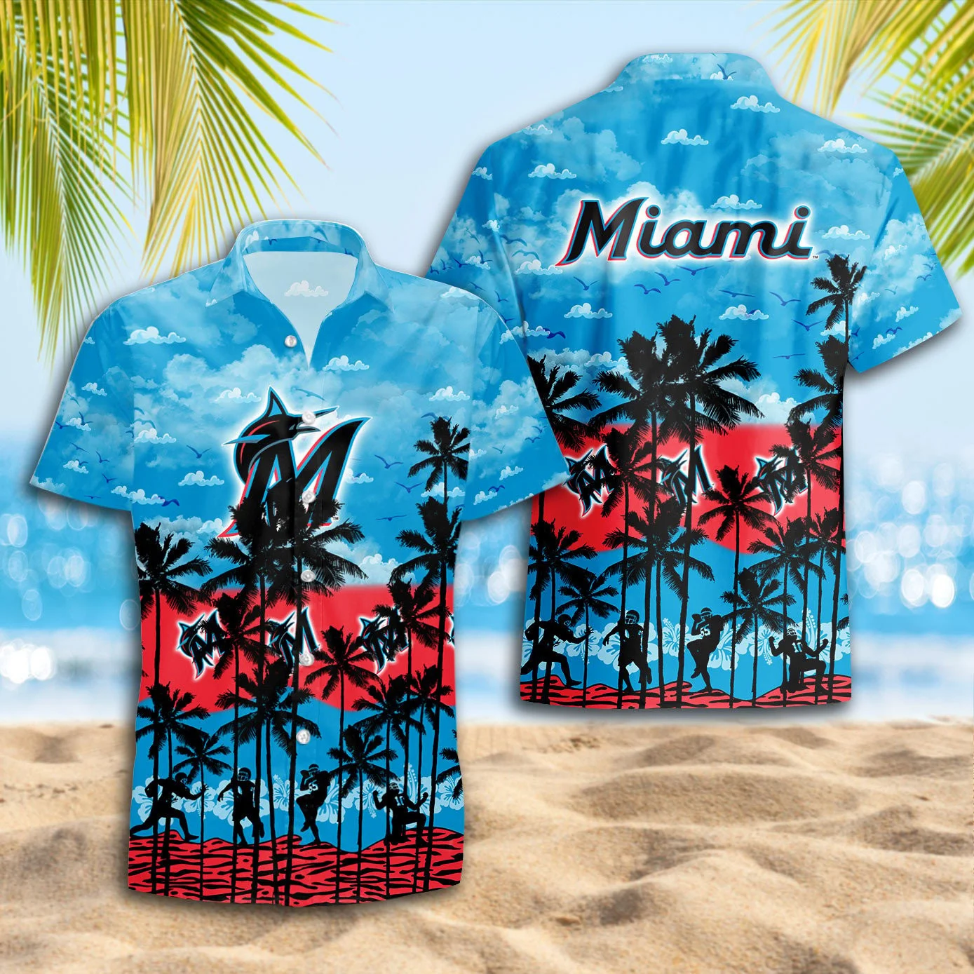 Miami Marlins Palm Paradise Hawaiian Shirt