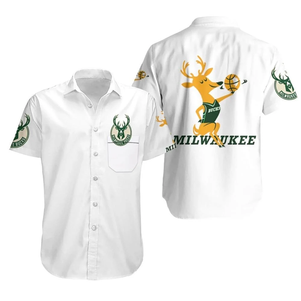 Milwaukee Bucks Classic White Button-Up Shirt