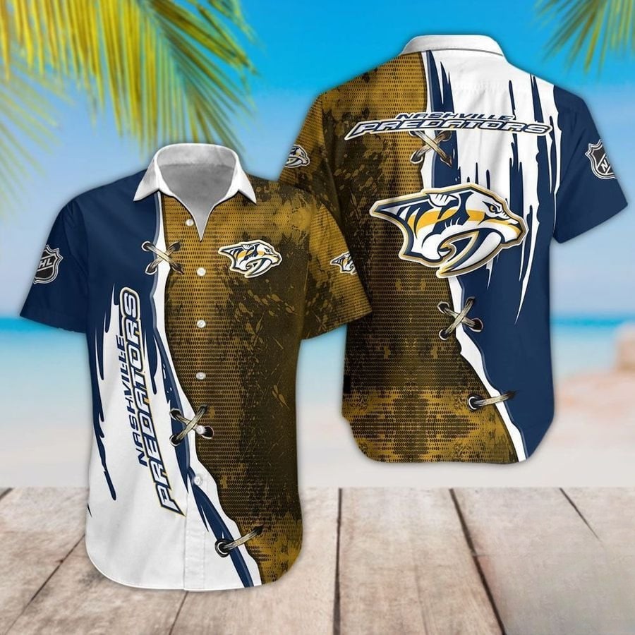 Nashville Predators Split Style Hawaiian Shirt