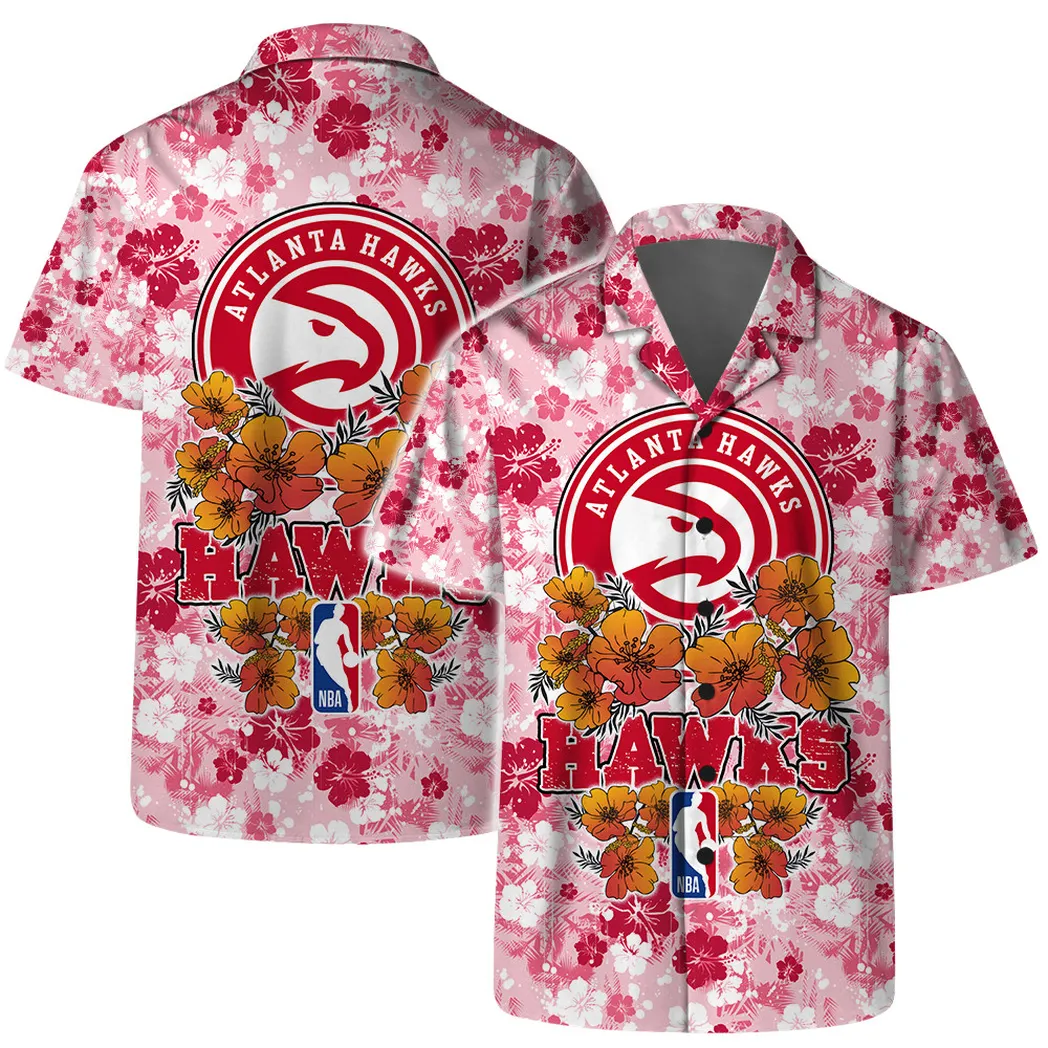 Atlanta Hawks Floral Burst Hawaiian Shirt – TeeAloha