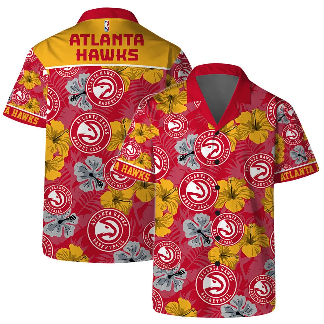 Atlanta Hawks Floral Hula Hawaiian Shirt – TeeAloha