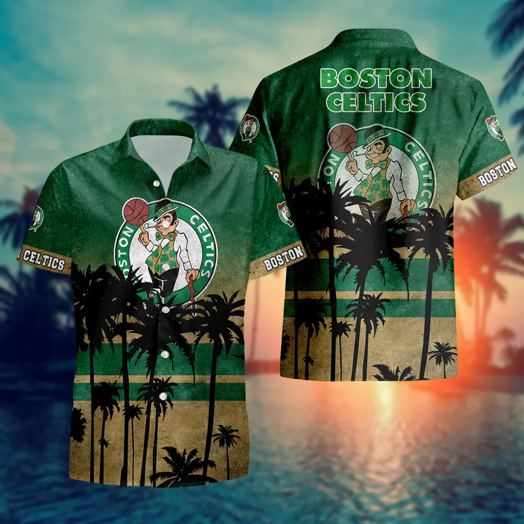 Boston Celtics Tropical Sunset Hawaiian Shirt – TeeAloha