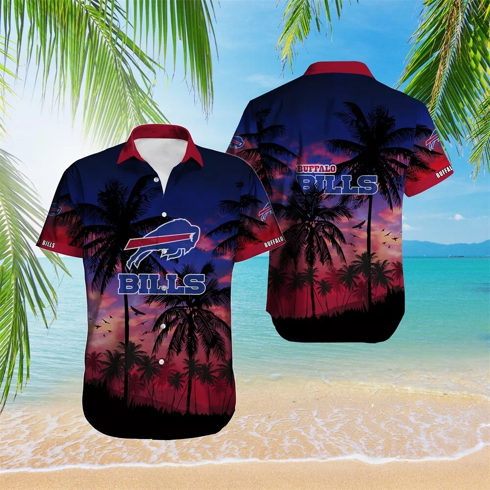 Buffalo Bills Tropical Bloom Gradient Hawaiian Shirt – TeeAloha