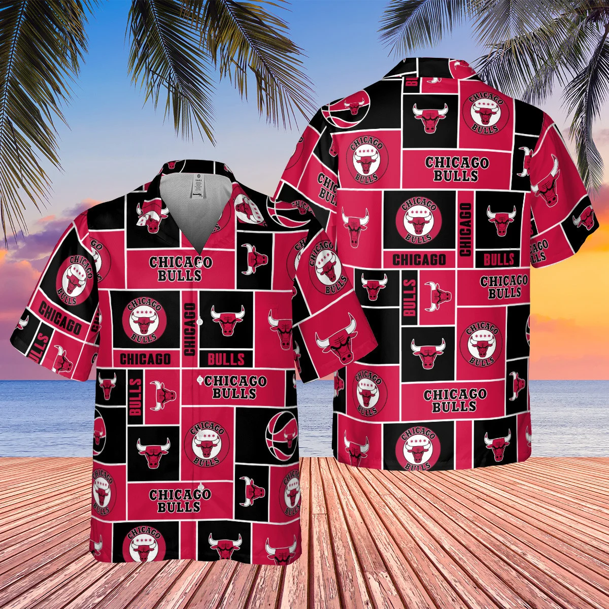 Chicago Bulls Beach Block Hawaiian Shirt – TeeAloha