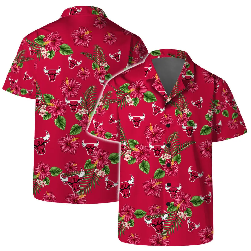 Chicago Bulls Hibiscus Paradise Hawaiian Shirt – TeeAloha