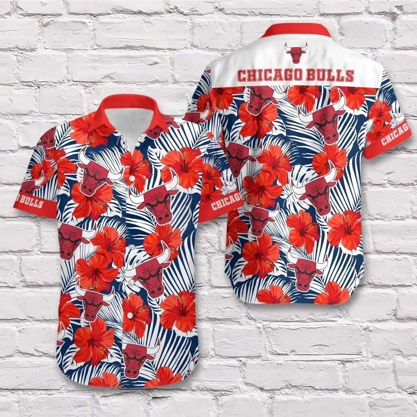 Chicago Bulls Tropical Hibiscus Hawaiian Shirt – TeeAloha