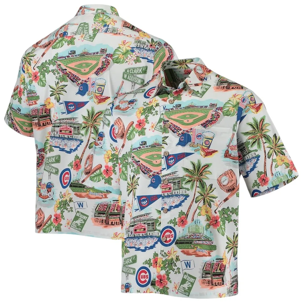 Chicago Cubs Wrigley Field Tropical Vibes Hawaiian Shirt – TeeAloha