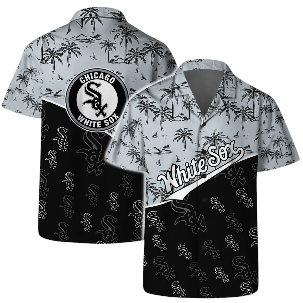 Chicago White Sox Team Logo Palm Leaf Pattern Hawaiian Shirt – TeeAloha