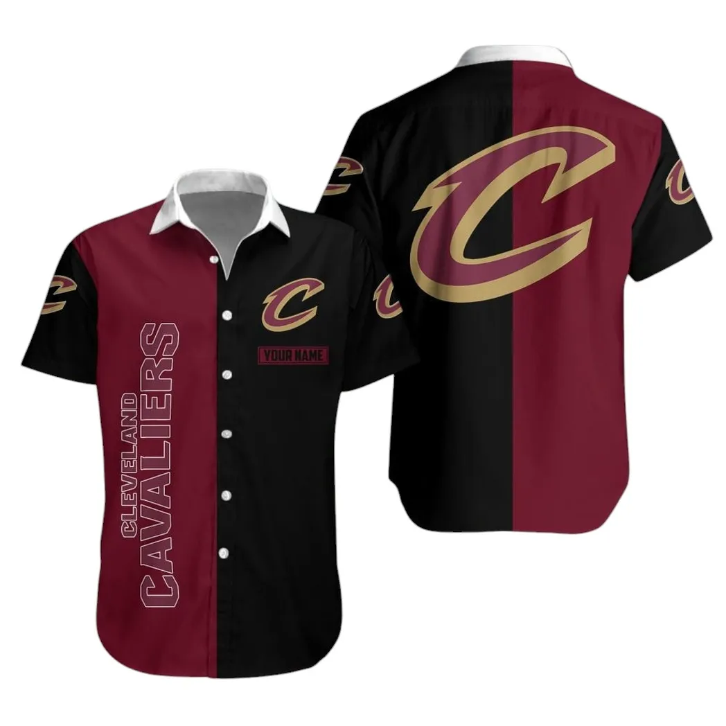 Cleveland Cavaliers Custom Name Split Design Hawaiian Shirt – TeeAloha