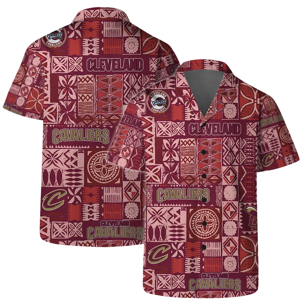 Cleveland Cavaliers Tribal Blocks Hawaiian Shirt – TeeAloha
