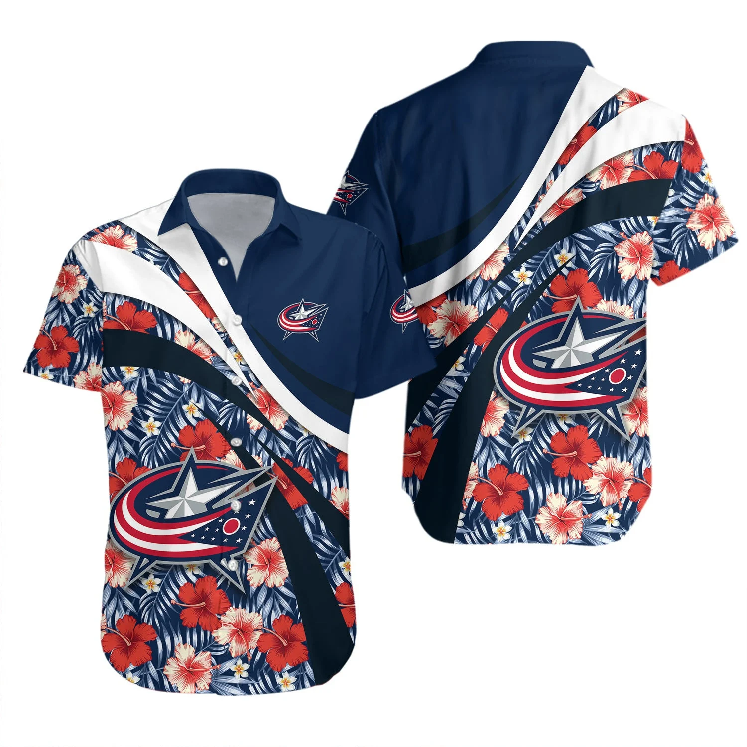 Columbus Blue Jackets Floral Power Hawaiian Shirt – TeeAloha
