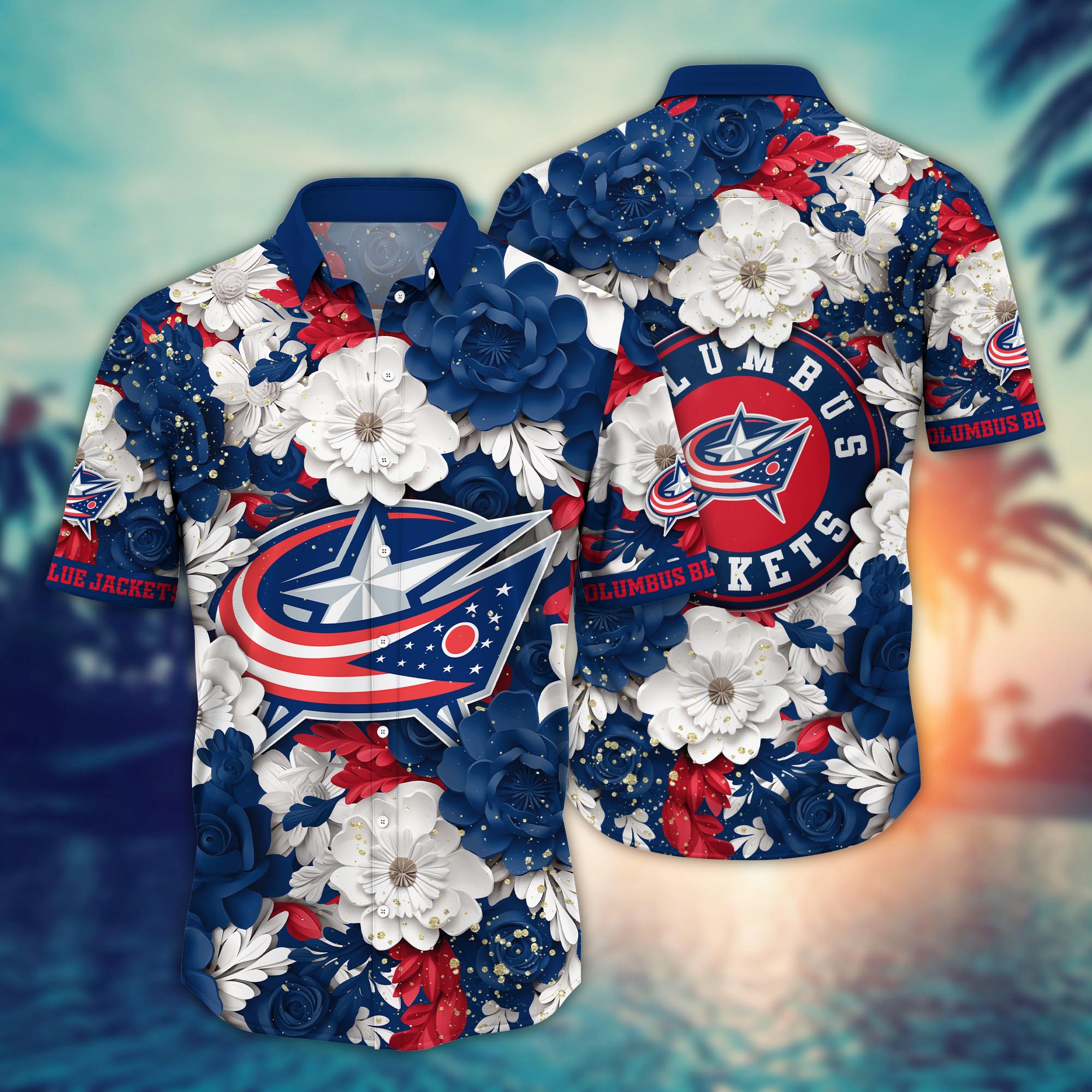 Columbus Blue Jackets Garden of Glory Hawaiian Shirt – TeeAloha