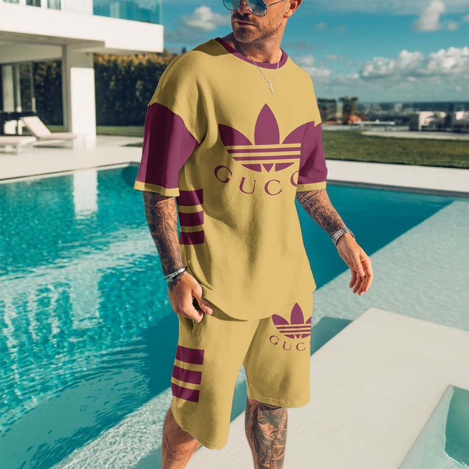 COMBO LUXURY T-SHIRT + SHORT –3D-2025 SKT-TX-RDG00230543