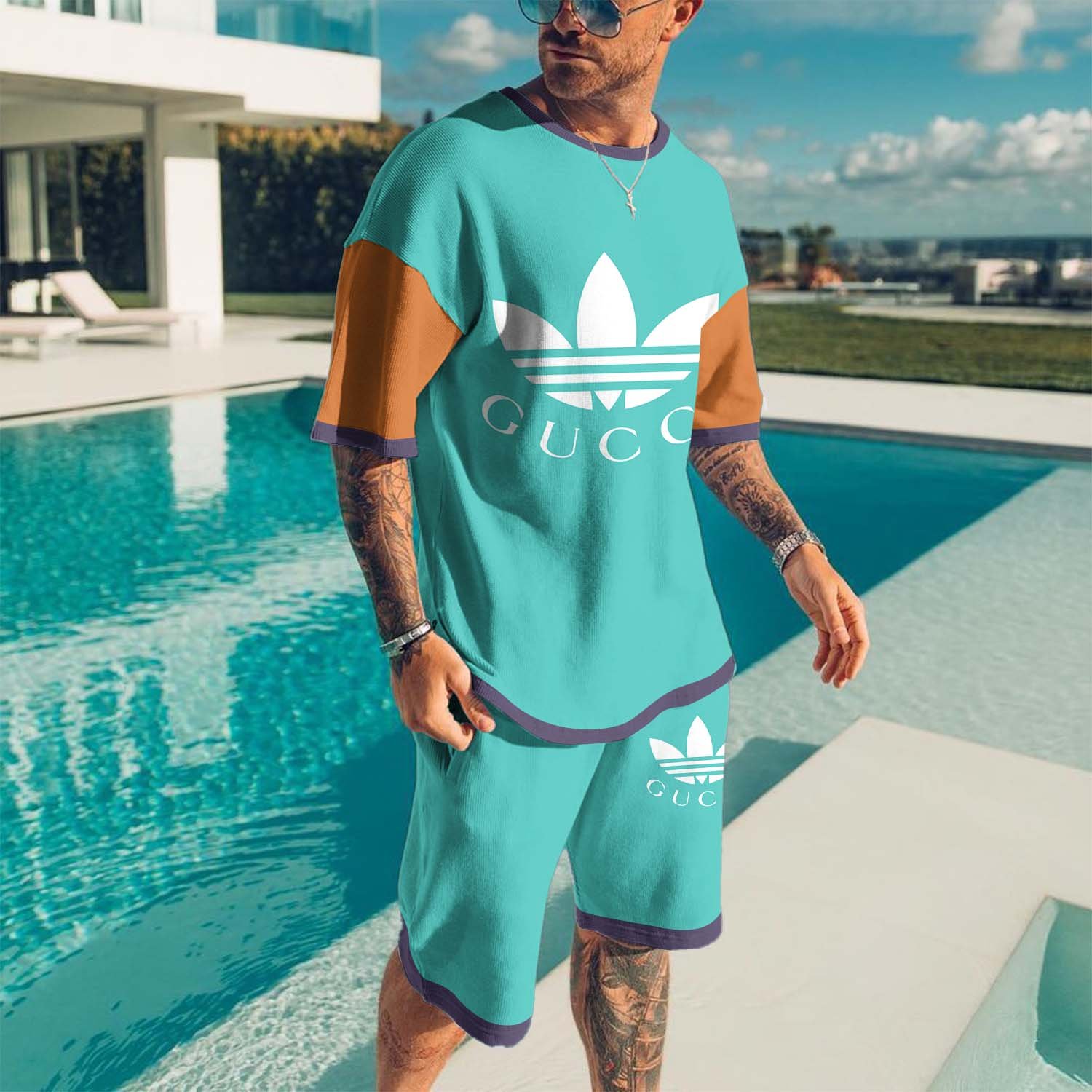 COMBO LUXURY T-SHIRT + SHORT –3D-2025 SKT-TX-RDG00230544