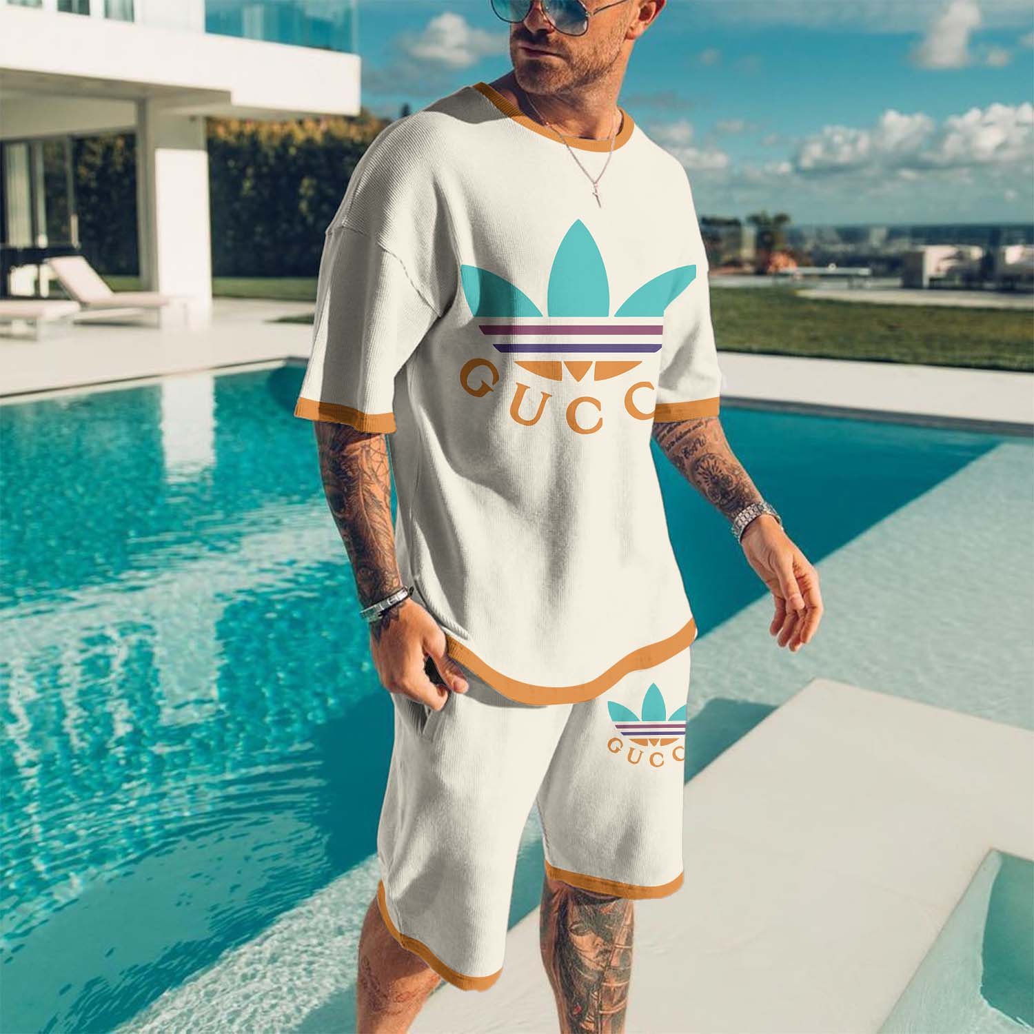 COMBO LUXURY T-SHIRT + SHORT –3D-2025 SKT-TX-RDG00230549