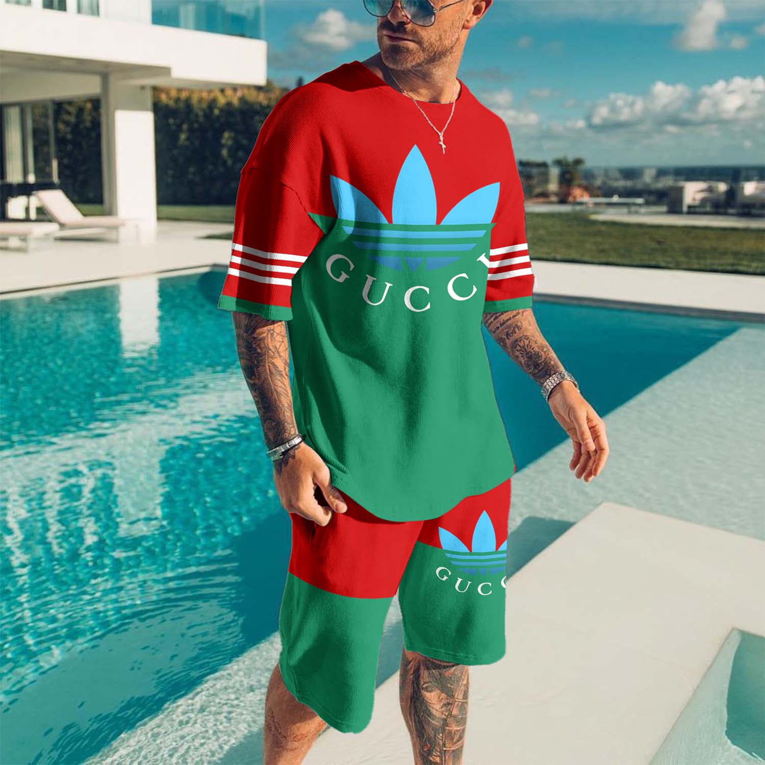 COMBO LUXURY T-SHIRT + SHORT –3D-2025 SKT-TX-RDG00230554